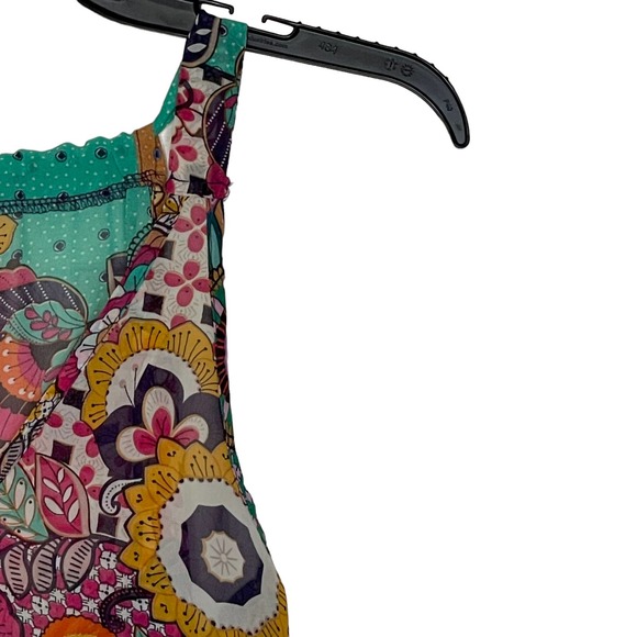 Umgee‎ Tank Top Size Small Colorful Floral V-Neck Boho Womens Lace Bottom - Picture 5 of 8